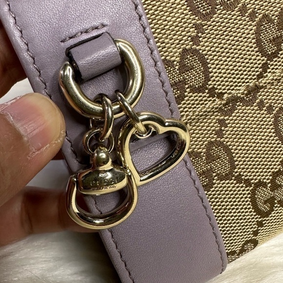 GUCCI gg horsebit canvass long wallet in lavender - Picture 8 of 15